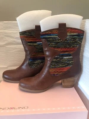 Botines Bandolino Mujer Talla 8.5 M Cuero Textil Suroeste Trible Foto 1 de 3