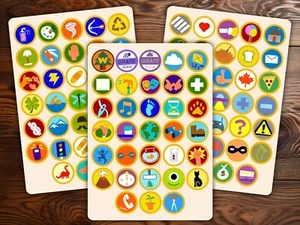 100 Wilderness Explorer Stickers Sheet Collection, Adventure Badges and Patches - Picture 1 of 2