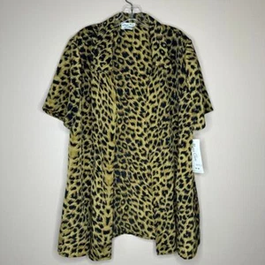 Vintage NWT MARIE CLARE FASHION Animal Print Lightweight Open Cardigan Size 16W - Picture 1 of 6
