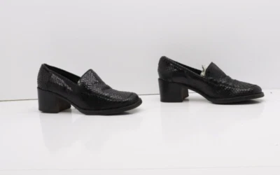 Scarpe RICCI Usate EU 36 (Cod.CS484) Nero Pitonata in Pelle vintage 70 - Immagine 1 di 4