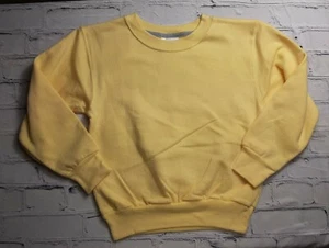 Little King Small Unisex Children Yellow Long Sleeve Casual Soft Top Sweatshirt - Picture 1 of 11
