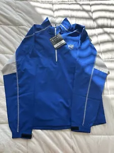 FootJoy Mens Sport Golf Jacket Pullover Royal Rain Wind- 32665 Medium L/S Repel - Picture 1 of 2