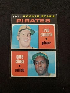 ⚾1971 Topps #27 Pirates Rookie Stars Fred Cambria & Gene Clines⚾EX⚾C - Picture 1 of 2
