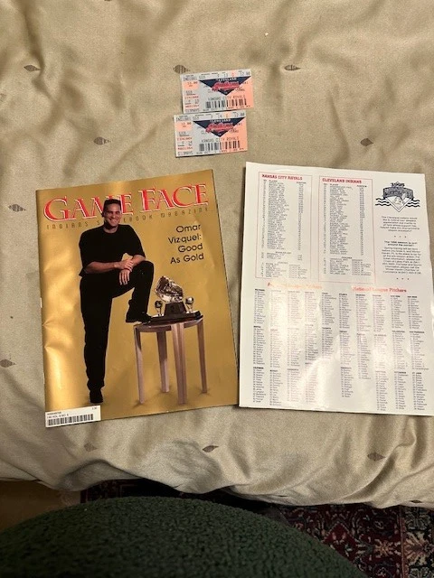 Cleveland Indians Game Face Omar Vizquel Program and Tickets  - Image 1 of 3
