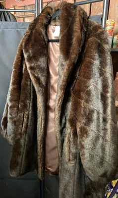 Vintage Blair Faux Fur Coat. 35” Lg & 21” Pit To Pit  Size L.  Worn Twice. K - Image 1 of 4