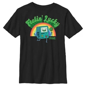 Boy's Adventure Time Feelin' Lucky BMO T-Shirt - Picture 1 of 8