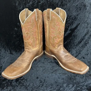 Justin Boots Austin 11 D Inch Square Toe Cowboy Mens Brown Casual Boots BR735 - Picture 1 of 17