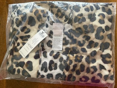 Poncho Chico's Wrap Nuevo con Etiquetas Para Mujer Talla Única Leopardo Fusión Ruana Estampado Animal Foto 1 de 4