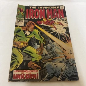 Invincible Iron Man #4 1968 Unicorn Appearance F+ - Picture 1 of 11