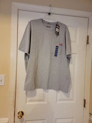 Camiseta Coleman Para Hombres 2XL Gris Manga Corta Básica Bolsillo Camiseta Ropa de Trabajo Utilidad Foto 1 de 4
