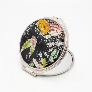 Korean traditional Mother-of-pearl compact mirror ( Peony Blossom) - Picture 1 of 8