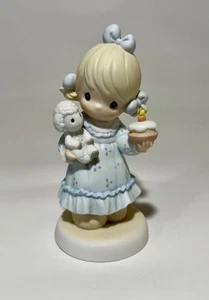 Precious Moments Figurine Happy Birthday to Ewe 531561 1999 Girl Cupcake & Lamb - Picture 1 of 9