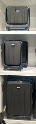 NEW Tumi V4 - FRONT POCKET - 4 Wheel Packing Suit Case - TEXTURED MATTE BLACK - Image 1 of 4