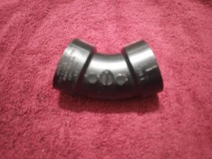 Charlotte Rohrbogen, 1 1/2 Zoll, Slip, 45 Grad Winkel, ABS, DWV Fitting #32 - Bild 1 von 5