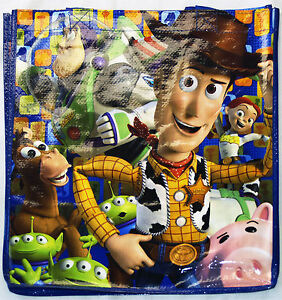 Disney Store TOY STORY 2 Ecology Reusable Shopping Bag New Tote w/ Pocket & Tag