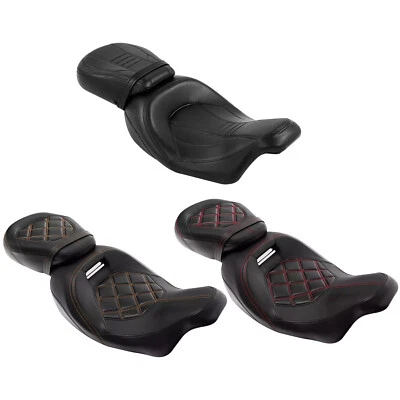 Asiento de pasajero de conductor de dos posiciones de bajo perfil apto para Harley Touring Road Glide 09-23 Foto 1 de 4