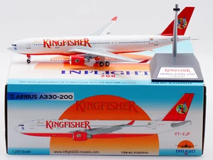 Modelo de avión fundido a presión Airbus A330-200 INFLIGHT 1:200 KINGFISHER Airlines VT-VJP - Imagen 1 de 12