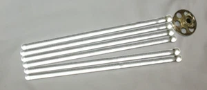 Lots of 6 Chandelier Clear Glass Swizzle Stick Rods Stirrers Crafts Holder 7.5" - Picture 1 of 3