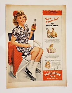 Original 1944 RC Cola Sonja Henie It's A Pleasure 11x14 anuncio - Imagen 1 de 1