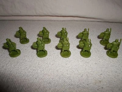 *Part Only Risk GodStorm Board Game 10 Celtic Green Soldier Pawn Lot Replacement - Image 1 of 4