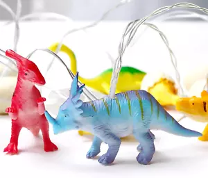 Dinosaur Lights, 8FT 12-LED Dinosaur String Lights Battery Operated Children Pla - Picture 1 of 12