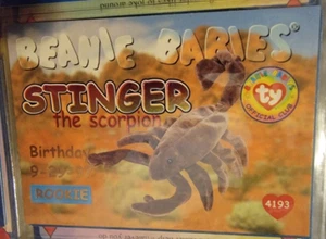 Tarjetas coleccionables Stinger The Scorpion Rookie TY Beanie Babies club oficial - Imagen 1 de 1