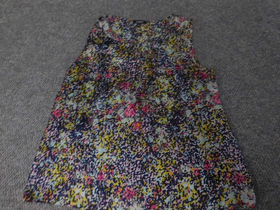 Elementz Womens Blouse Large blue pullover colorful - Image 1 of 4