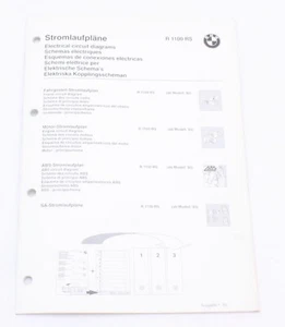 Manual de diagramas de circuitos eléctricos originales OEM BMW R1100RS con desplegables - Imagen 1 de 3