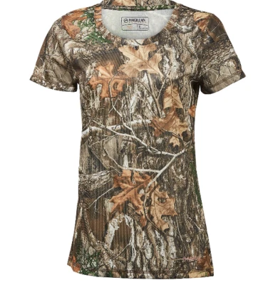 NEW Magellan Outdoors Women's Eagle Pass Mesh Camo Short Sleeve Shirt Small - Image 1 of 4