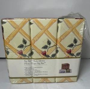 Big Max Photo Album Library Volume Set Holds 300 4x6 Photos Floral NEW - Picture 1 of 9