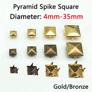 4-35mm Claw Studs Rivets Pyramid Spike Square For Costume Shoes Bags DIY Rivets - Picture 1 of 6