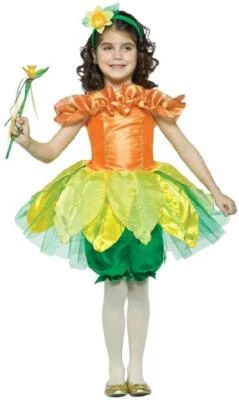 Fantasia infantil Halloween vestido fantasia menina jardim fofo flor botânica narciso - Imagem 1 de 2