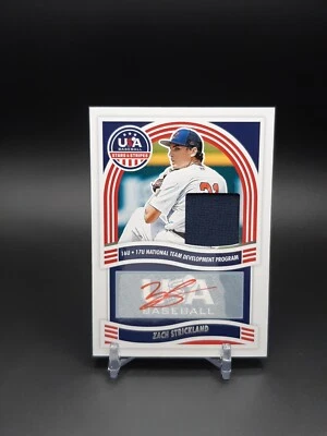 2024 Panini Stars and Stripes Zach Strickland #NTS-ZS Red Ink Auto - Image 1 of 2