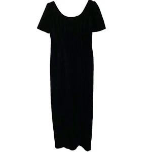 Watters and Watters Velvet Maxi Dress in Black, Size 12 - Picture 1 of 10