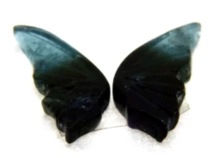 1.50ct (10x11mm) Kongo Fluss Turmalin Handgeschnitzt Butterfly Mineralien Strass - Picture 1 of 1