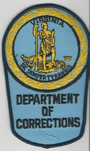 Parche de hombro de policía del Departamento de Correcciones de Virginia - Imagen 1 de 2