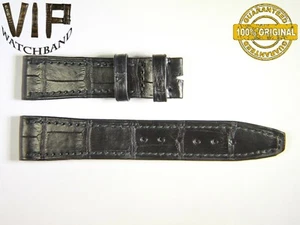 NUEVO OEM Auténtico IWC Correa 18 mm Croco Negro IWA25635 - Imagen 1 de 2