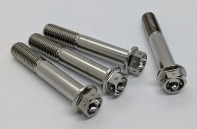 HONDA CBR600RR Titanium drilled front caliper bolt kit Ti mount bolts 05-24 race - Image 1 of 4