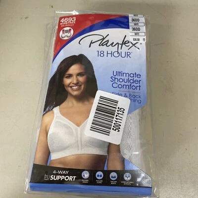 PICK SIZE / COLOR - Playtex 4693 18 Hour Ultimate Shoulder Comfort Smoothing Bra - Image 1 of 4