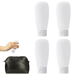 4 PCS Refillable Bottle Travel Size Shampoo Container Lotion Squeeze Tube Makeup - Picture 1 of 7