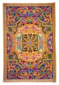 Gianni Versace Arazzo Blue Rug 10' x 13' 100% Wool Hand Knotted By Artisans - Picture 1 of 3