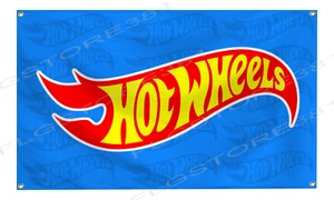 Hot Wheels Flagge Banner 8X5,5X3,3X2 Fuß Mattel Spielzeug Sammler Wanddekor Flagge  - Bild 1 von 4