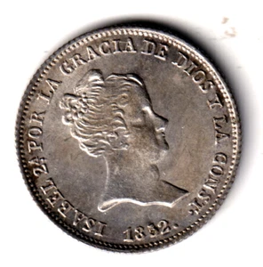 ESPAÑA 1 real plata 1852 RD Sevilla - Reina Isabel II sin circular - Picture 1 of 2