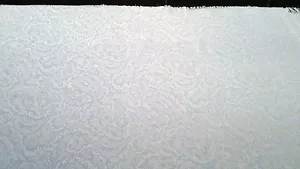 14+Yards Sheer Fabric-White on White Pattern,60” Wide-Craft-Drape-ChiffonOrganza - Picture 1 of 3