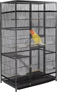 Large Bird Cage Cover, Adjustable Bird Cage Netting Seed Catcher, Soft Airy - Picture 1 of 4