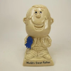 Vintage Russ Berri 1970 World's Best Father Resin Figurine Statue Trophy ABKUR - Picture 1 of 14