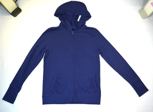 Justice Girls Youth Size 14 Navy Blue Uniform Hoodie Jacket Pockets Chest 35 in - Picture 1 of 13