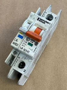 SPRECHER + SCHUH L9-3/1/C CIRCUIT BREAKER 1-POLE W/ LX-AHS3 - Picture 1 of 9