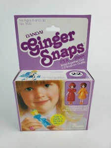 Vintage 1981 Bandai Ginger Snaps #22 snap-together doll 3" New in Purple Box - Picture 1 of 9