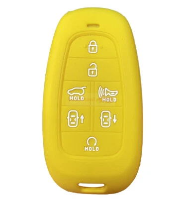 Fit HYUNDAI Santa Fe Tucson 7 Button Remote Smart Key Fob Silicone Case Cover - Image 1 of 4